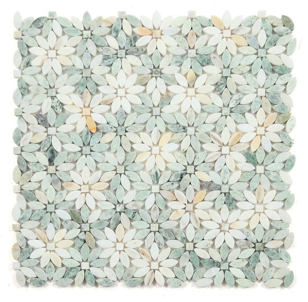 Daisy Wild Green  12.75 x 12.5