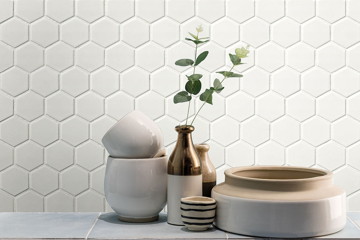 white-matte-2×2-hexagon-mosaic
