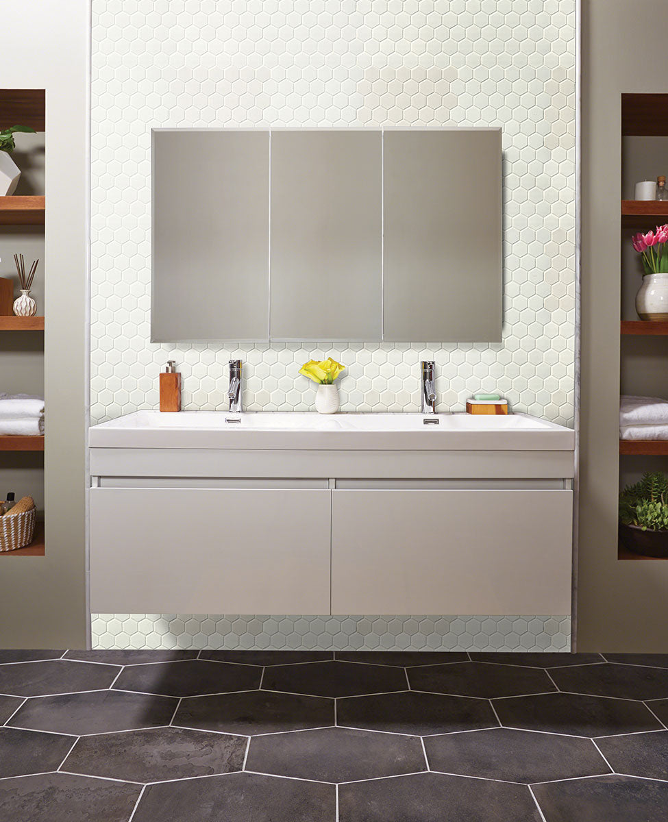 white-glossy-2×2-hexagon-mosaic