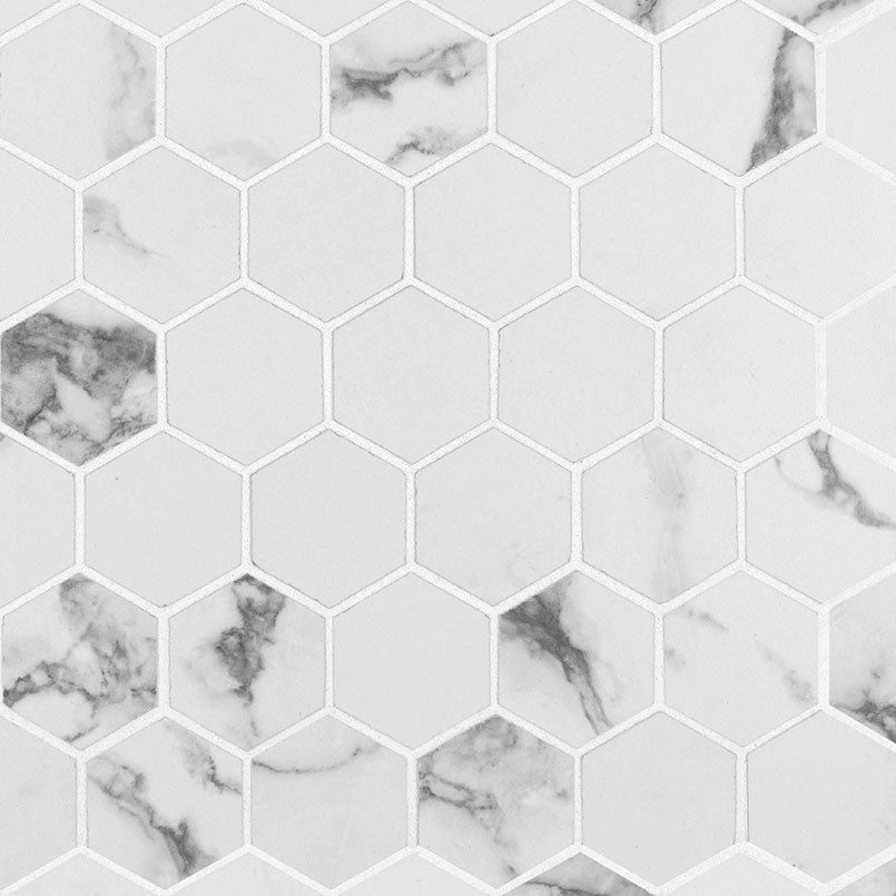 statuario-matte-2×2-hexagon-mosaic