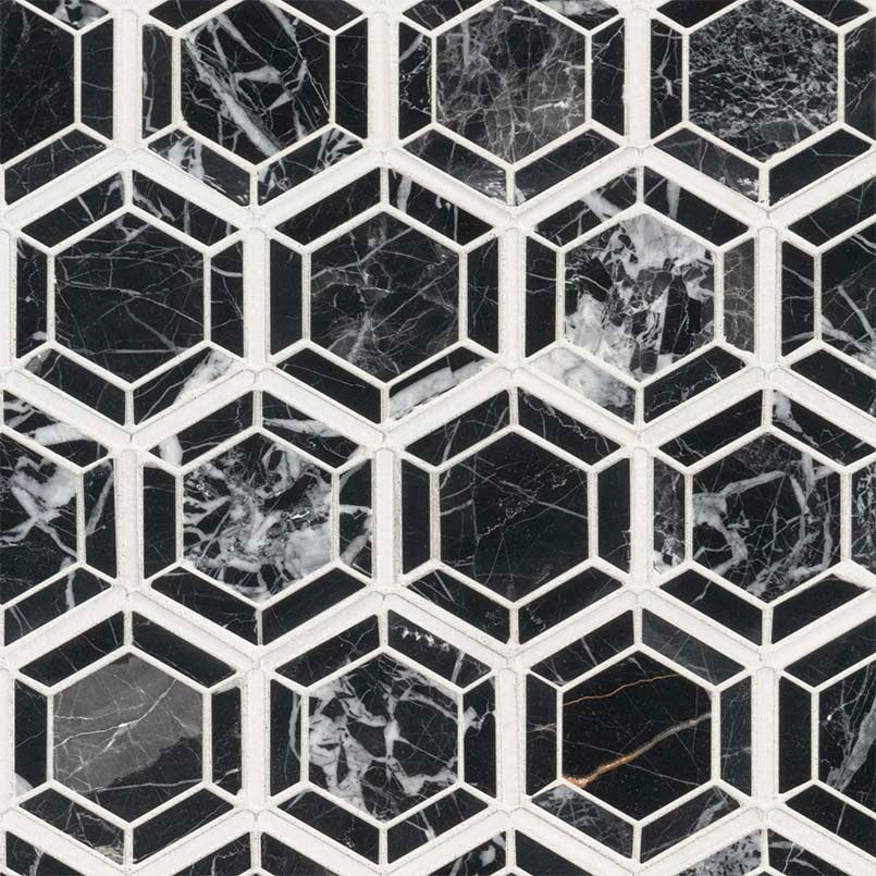 hexagono-nero-polished