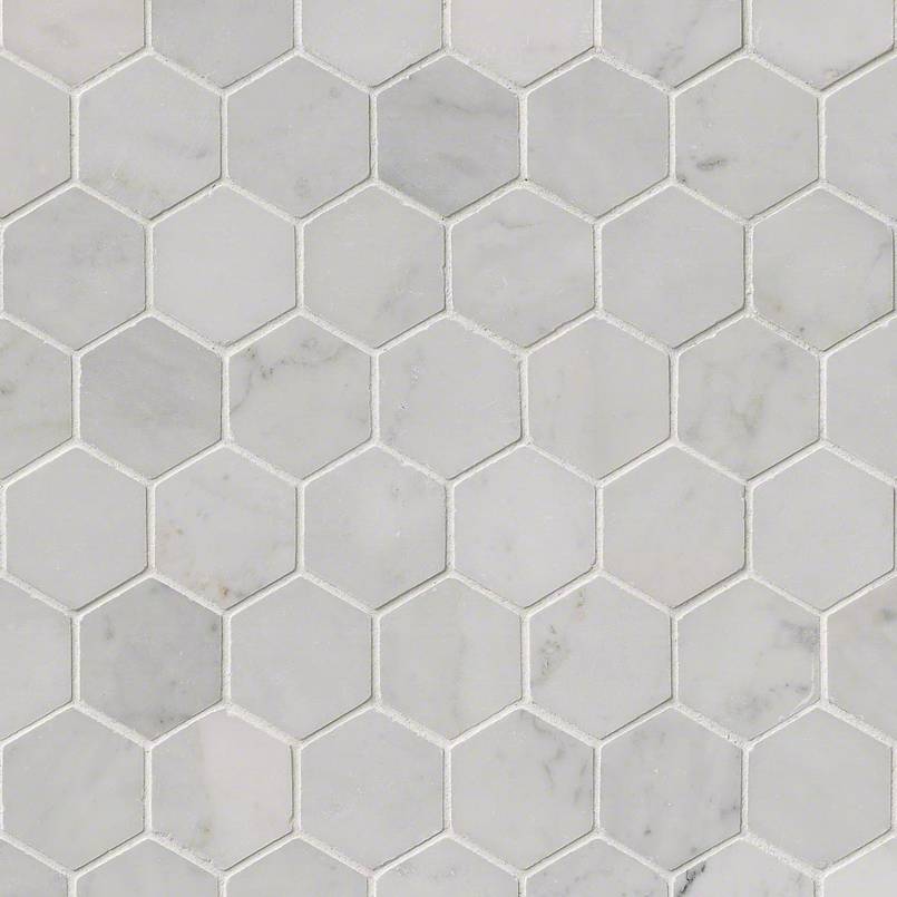 carrara-white-2inch-hexagon-polished