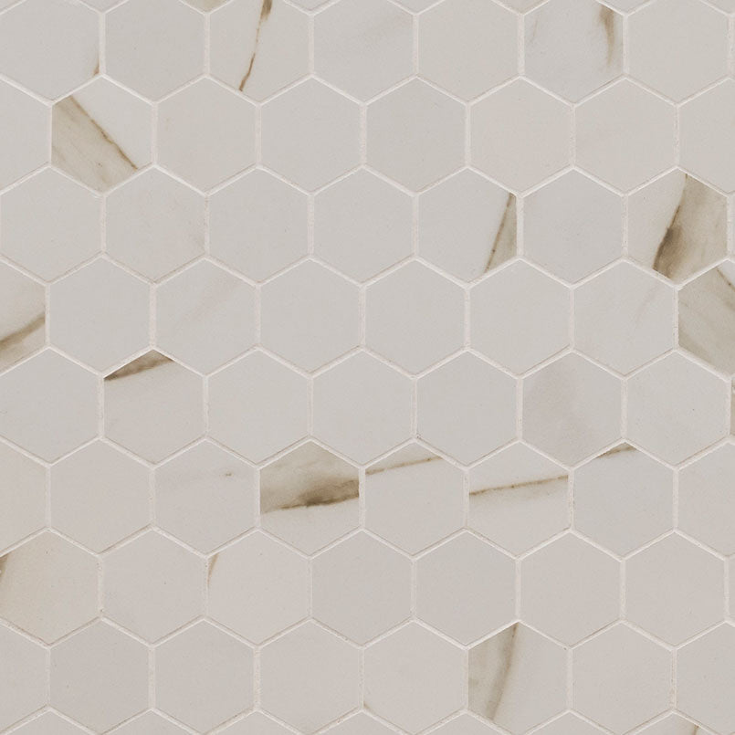 calacatta-matte-2×2-hexagon-mosaic