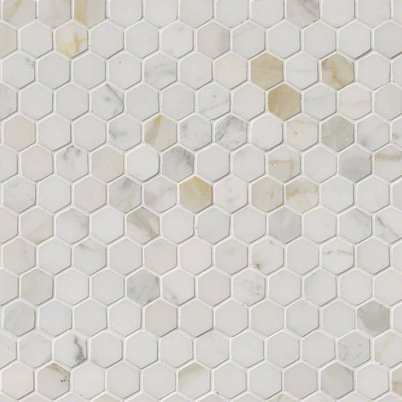 calacatta-gold-1inch-hexagon-polished
