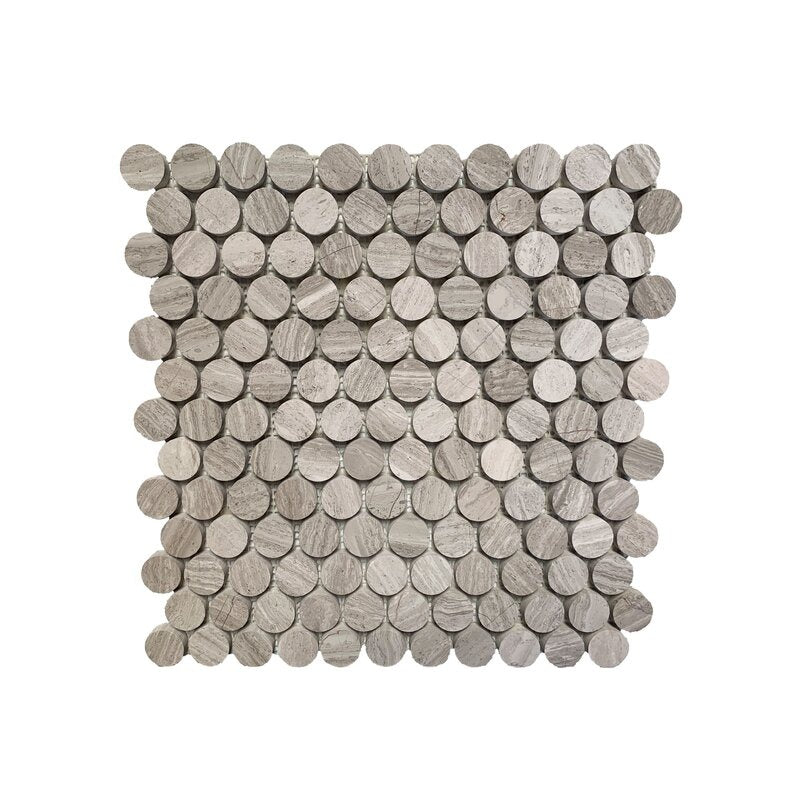 122 x 122 Marble Penny round Mos