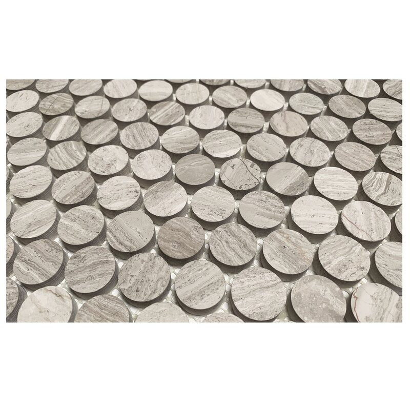 122 x 122 Marble Penny round Mos2