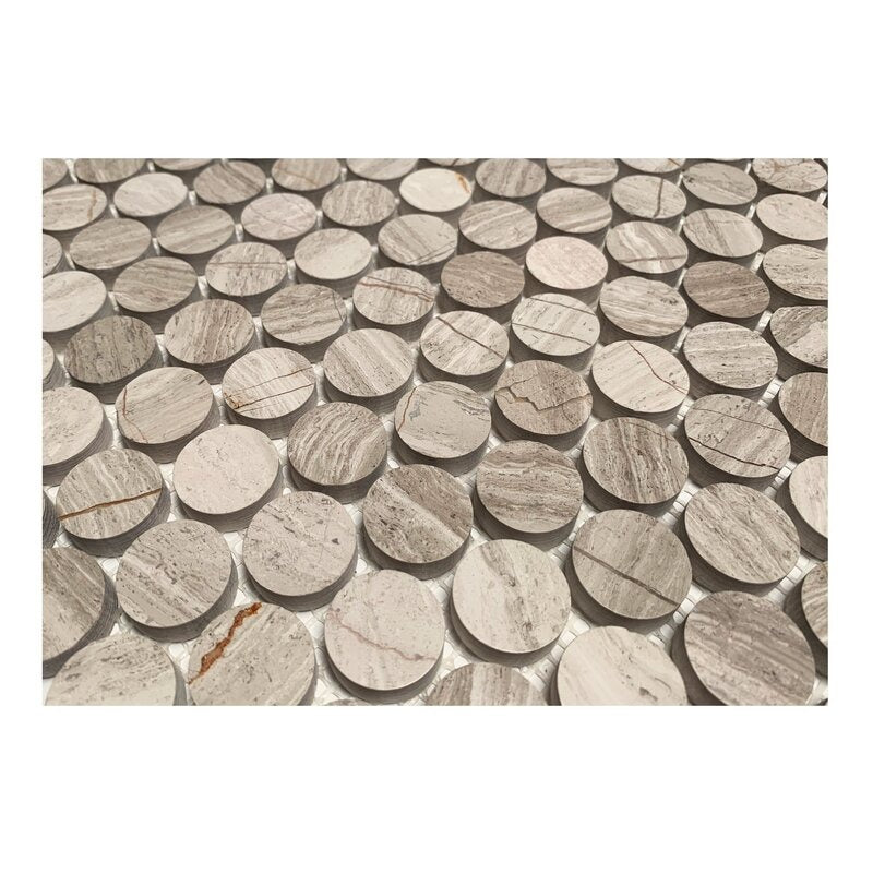 122 x 122 Marble Penny round Mos3