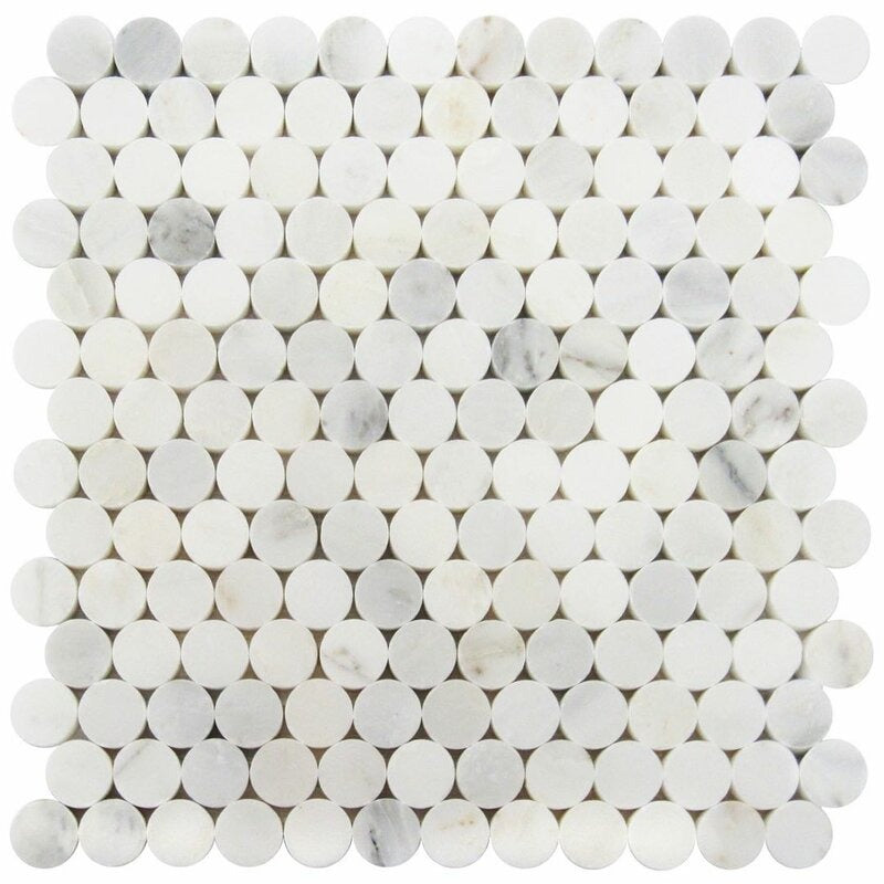 122 x 122 Marble Penny round Wal2