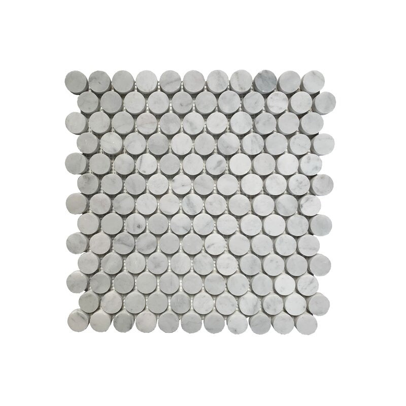 122 x 122 Marble Penny round Mos