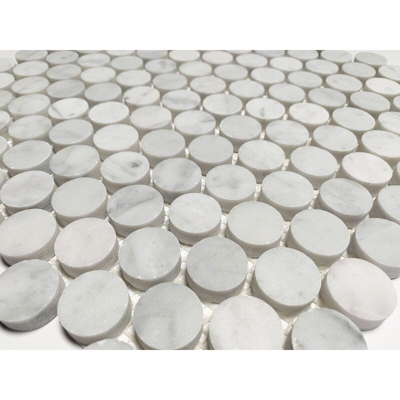 122 x 122 Marble Penny round Mos2