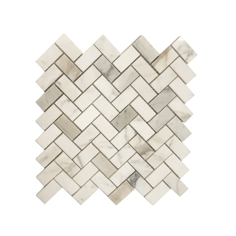 122 x 222 Marble Chevron Mosaic