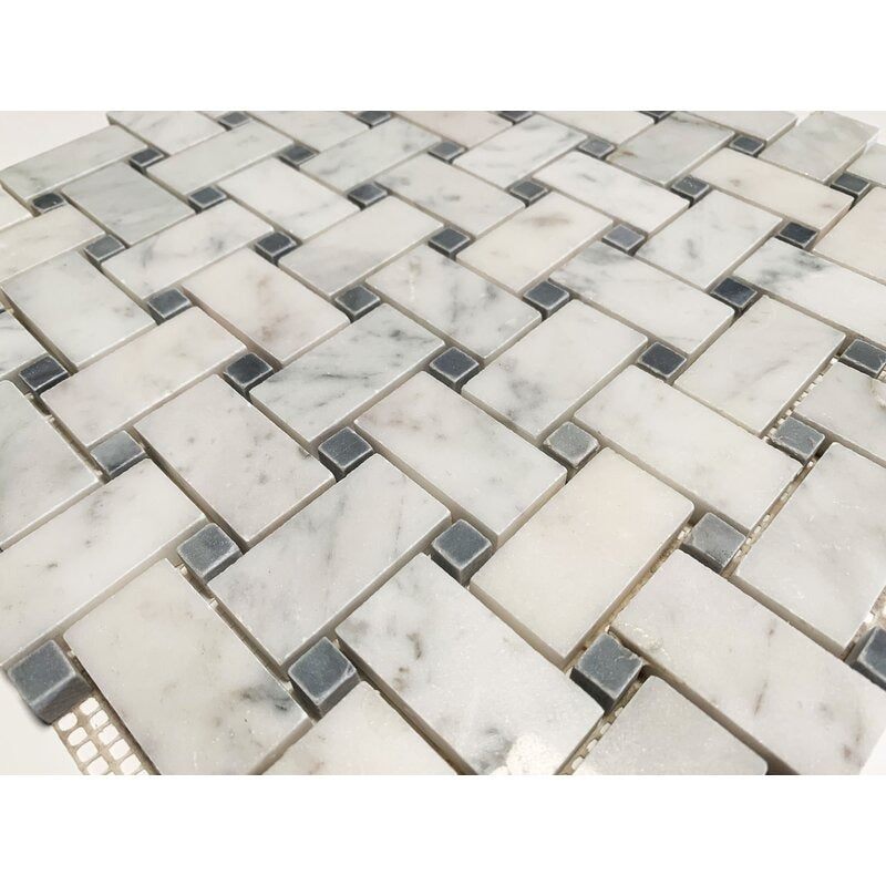 122 x 222 Marble Basketweave Mos2