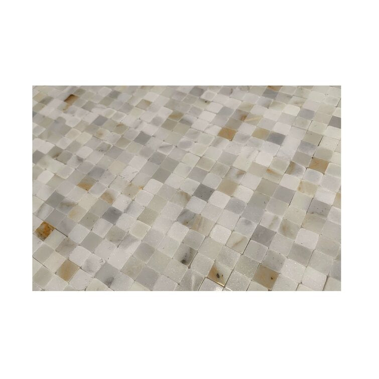 0.37 x 0.37 Marble Grid Mosaic W2