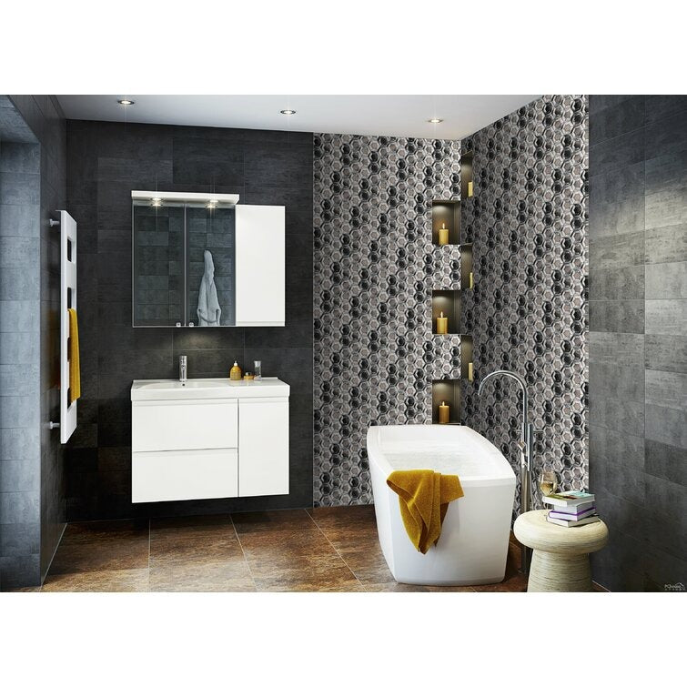 3 x 3 Metal Honeycomb Mosaic Wal