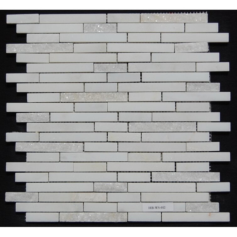 0.62 x 3 Marble Linear Mosaic Wa