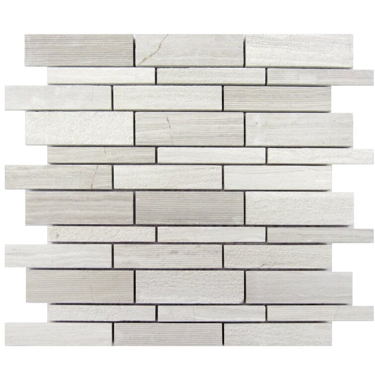 1 x 3 Marble Linear Mosaic Wall