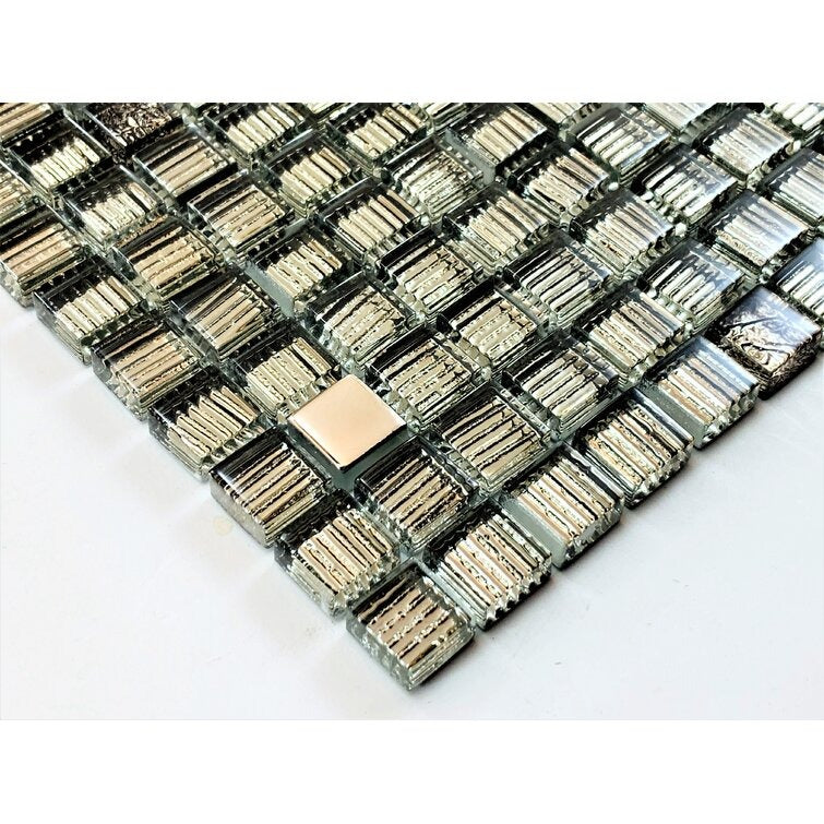 0.6 x 0.6 MetalGlass Grid Mosaic