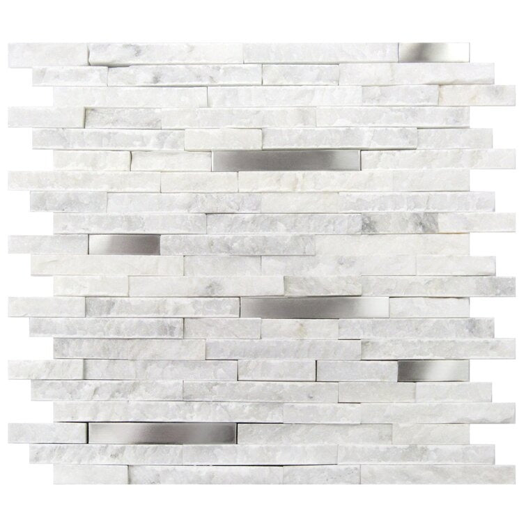 0.6 x 3 Marble Stacked Stone Mos