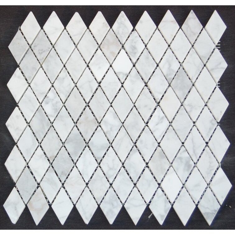 1 x 2 Marble Grid Mosaic Wall Fl