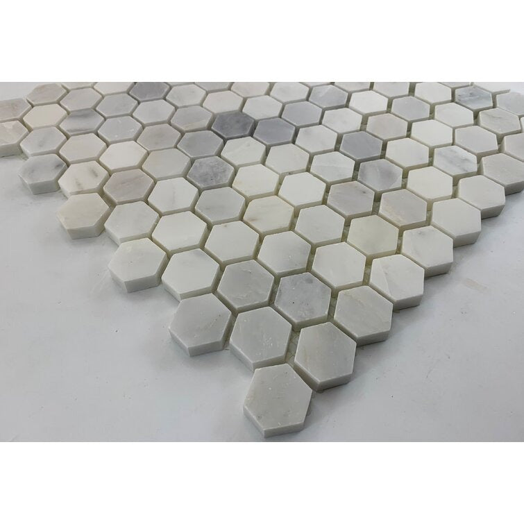 1 x 1 Marble Honeycomb Mosaic Wa3