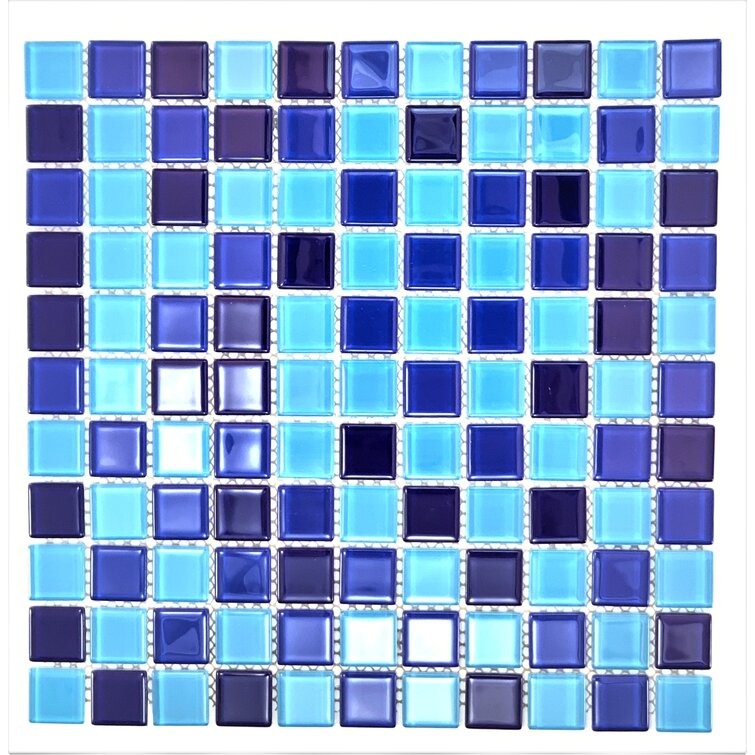 1 x 1 Glass Grid Mosaic Wall Flo