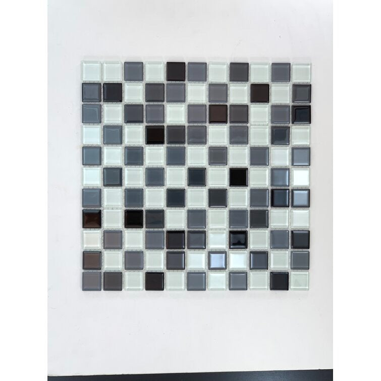 1 x 1 Glass Grid Mosaic Wall Flo4