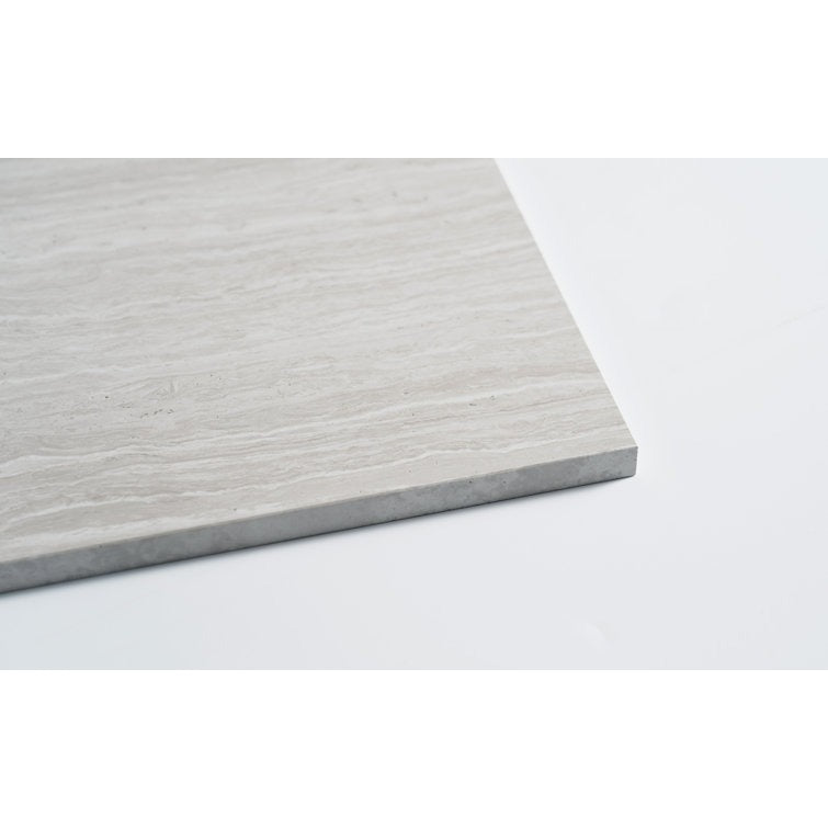 Wooden White Polished Marble Til