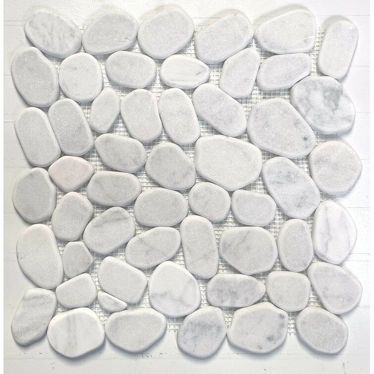 Carrara 12 x 12 Beveled Marble P2