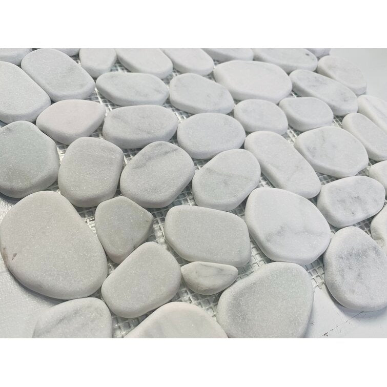 Carrara 12 x 12 Beveled Marble P3