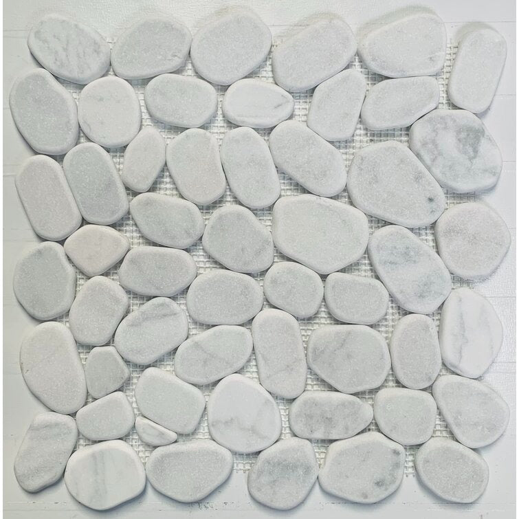 Carrara 12 x 12 Beveled Marble P4