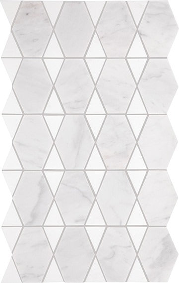 Saran White & Thassos Reverse Tile