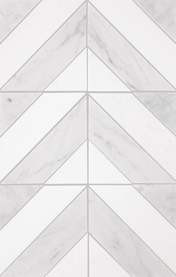 Saran White & Thassos Dash Tile