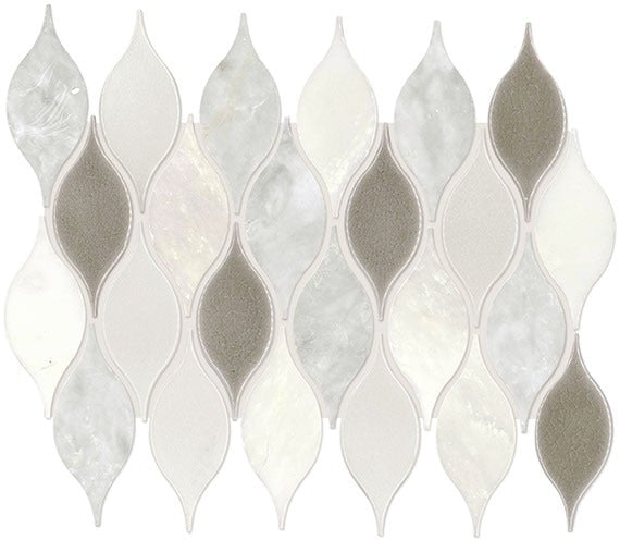 Lumia Leaf White D Leaf Tile