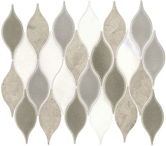 Lumia Leaf Gray Leaf Tile