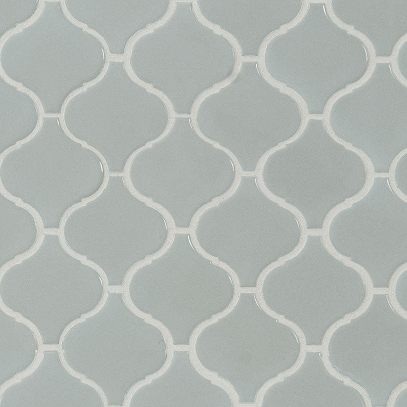 Gray Glossy Arabesque Tile - MOSAIC TILES FOR LESS