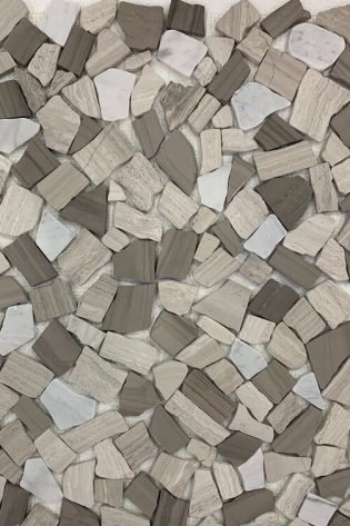 Wood Age Random Sized Pebble Mosaic Wall & Floor Tile