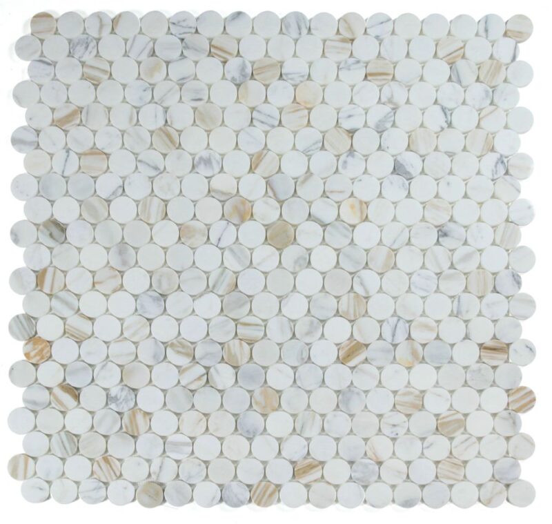 Penny Marble Large Calacatta Polished 2 x 2 11.75 x 12 - Image 4
