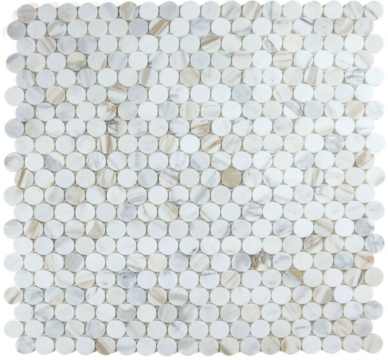 Penny Marble Large Calacatta Honed 2 x 2 11.75 x 12 - Image 2