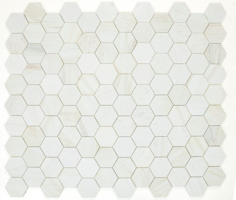 Hexagon Wooden White Honed 4 x 4 12 x 13.75 - Image 3
