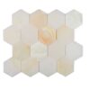 Hexagon Onyx White Polished 3 x 3 10.25 x 11.75
