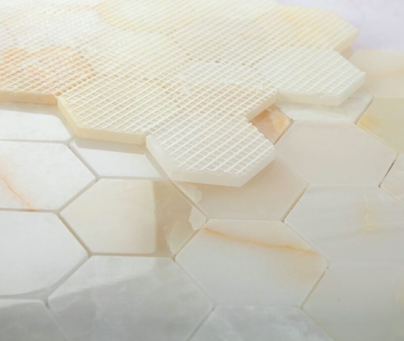 Hexagon Onyx White Polished 3 x 3 10.25 x 11.75 - Image 4