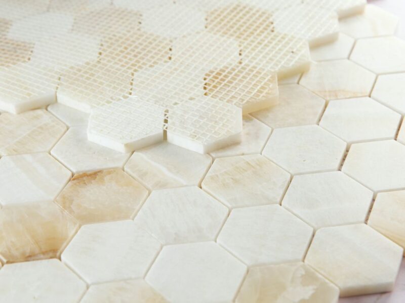 Hexagon Onyx Ivory Honed 2 x 2 11.75 x 12 - Image 4