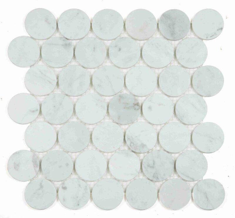Penny Marble Large Carrara Honed 2 x 2 11.75 x 12