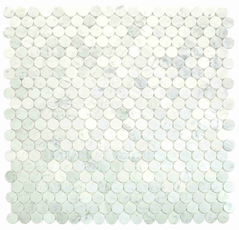 Penny Marble Large Carrara Honed 2 x 2 11.75 x 12 - Image 2