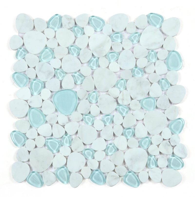 Peach Carrara Blue 12 x 12