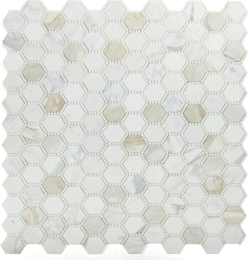 Hexagon Deco Calacatta Gold Honed 10.75 x 12.5 - Image 3